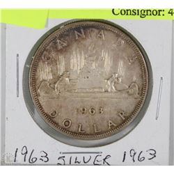 1963 CANADIAN SILVER DOLLAR