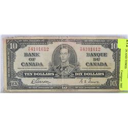 1937 TEN DOLLAR BANK BILL GORDON AND TOWES