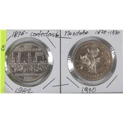 LOT OF 2 INCL CANADIAN 1982 CONFEDERATION COIN &