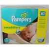 Image 1 : NEW PAMPERS SWADDLERS SIZE #1,8-14LBS,148PCS