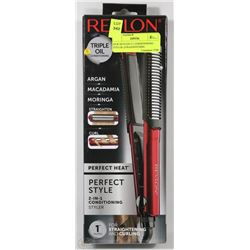 NEW REVLON 2-1 CONDITIONING STYLER, STRAIGHTENING