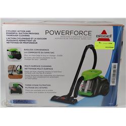 NEW BISSELL POWERFORCE BAGLESS CANISTER VACUUM