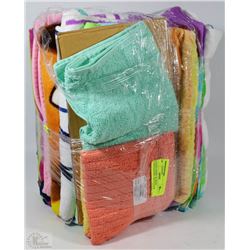BUNDLE OF NEW  XL BATH TOWELS,50"X60" AND FUN FUR