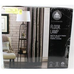 NEW HOMETRENDS FLOOR LAMP BLACK FINISH WITH WHITE