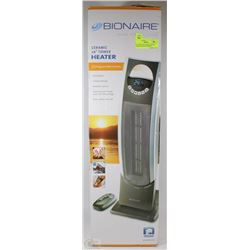 NEW BIONAIRE CERAMIC 26INCH TOWER HEATER W/ REMOTE