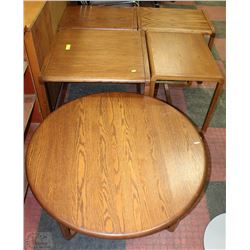 LOT OF 5 ASSORTED COFFEE, END TABLES