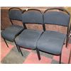 Image 1 : SET OF 3 BLACK METAL CHAIRS
