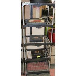 5 SHELF METAL & WIRE STORAGE RACKS