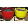 Image 1 : GREEN AND BROWN PLANTER SET