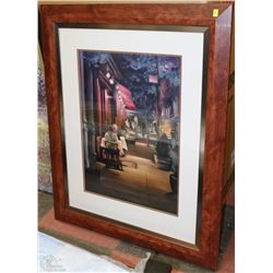 SHOWHOME WOOD FRAMED CITY STREET PICTURE