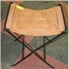 Image 1 : METAL AND LEATHER FOLDING STOOL