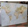 Image 1 : LARGE VINYL MAP OF WORLD