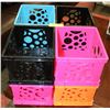 Image 1 : LOT OF 8 ASSORTED MINI COLOURIZED CRATES