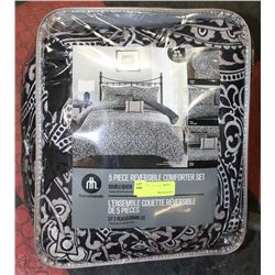 HOME TRENDS DBL/QU REVERSIBLE COMFORTER SET