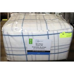 QU SIZE MICROFLEECE SHEET SET
