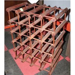 WOOD WINE RACK HOLDS 20 BOTTLES