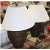 Image 1 : PAIR OF SHOWHOME WICKER TABLE LAMPS