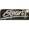 Image 1 : GREEN NEON LIGHT UP  "BEANS" SIGN