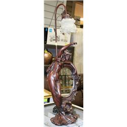 ART NOUVEAN FAUX MOREAU BRONZE FIGURAL LADY