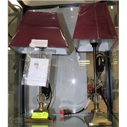 NEW SET OF METAL,BRASS COLOUR WITH WINE COLOUR