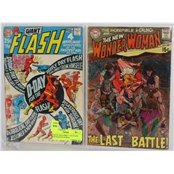 PAIR OF 1969 COMICS - THE FLASH AND WONDER WOMAN