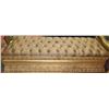 Image 1 : LARGE GOLD TONE STORAGE OTTOMAN