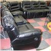 Image 1 : NEW BLACK LEATHERETTE DELUXE RECLINING SECTIONAL