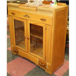 ANTIQUE WOOD INLAY KITCHEN NOOK