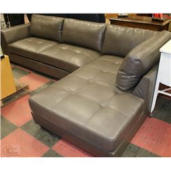 NEW GREY LEATHERETTE 'L' SHAPE SECTIONAL