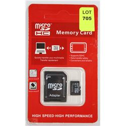 NEW 32 GB MICRO SD WITH ADAPTER