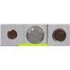 Image 1 : LOT OF 3 COINS INCL NEW BRUNSWICK LARGE ONE CENT