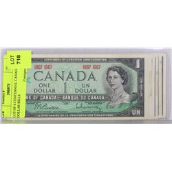 LOT OF 6 CENTENNIAL CANADIAN DOLLAR BILLS