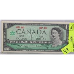 CENTENNIAL CANADIAN $1.00 BILL