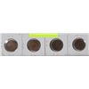 Image 1 : LOT OF 4 LARGE PENNIES CANADIAN INCL 1888,1876,