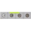 Image 1 : LOT OF 4 CANADIAN SILVER 25 CENT CENTENNIAL