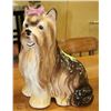 Image 1 : VINTAGE 13" GLAZED CERAMIC LHASA APSO DOG FIGURINE