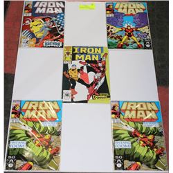 IRON MAN WALL DISPLAY FEATURING 5 COLLECTOR COMICS