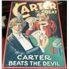 Image 1 : TIN CARTER BEATS THE DEVIL POKER SIGN (16")