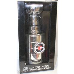 CALGARY FLAMES NHL STANLEY CUP COIN BANK (14"H)