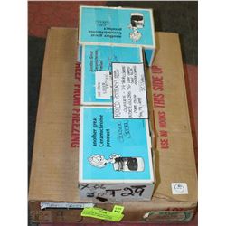 30 JARS OF MAYCO POTTERY GLAZES INCL MIXED COLORS