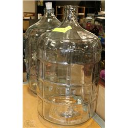 LOT OF 2 GLASS WINE MAKING JUGS
