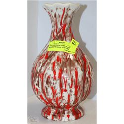 VINTAGE FRENCH ART GLASS PORCELAIN VASE WITH DRIP