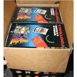 FULL BOX OF ASSORTED FOOTBALL CARDS, ALL WILD CARD