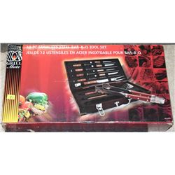 GRILLMATE 12PC STAINLESS STEEL BAR-B-Q TOOL SET