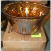 Image 1 : CARNIVAL GLASS PUNCH BOWL SET WITH 12 CUPS