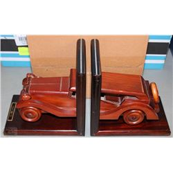 1945 MG-TC WOOD BOOKENDS