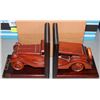 Image 1 : 1945 MG-TC WOOD BOOKENDS