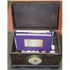 Image 1 : VINTAGE CLOCK BOX WITH FORTUNE TELLING BOOKS