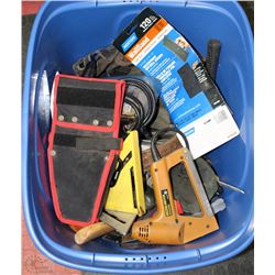 TOTE WITH JIG SAW, CIRCULAR SAW, CARPENTERS TOOLS&