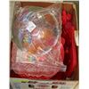 Image 1 : BOX W/ RED PLASTIC DISH SET